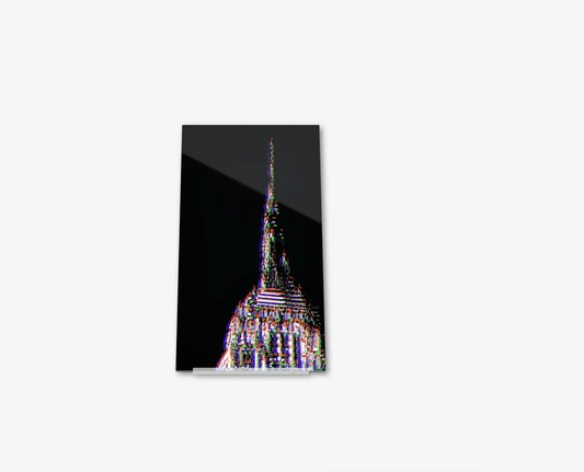 Acrylglas-Aufsteller Empire State Building in hochwertiger Druckqualität – perfekt für New York-Fans! Mehrfarbiger-Druck vom Original, vom Künstler signiert und mit Zertifikat. Limitierte Ausgabe, in 2 Größen erhältlich