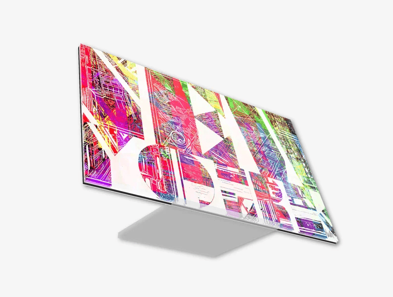 Acrylglas-Aufsteller "New York" Grafik in hochwertiger Druckqualität – perfekt für New York-Fans! Mehrfarbiger-Druck vom Original, vom Künstler signiert und mit Zertifikat. Limitierte Ausgabe, in 4 Größen erhältlich