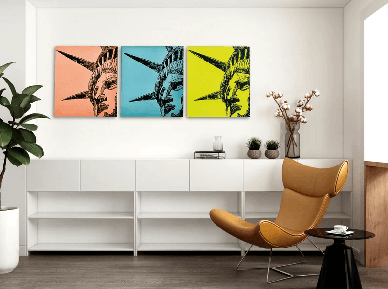 Echter Fotoabzug mit Acrylglas/Glänzend/Lady Liberty NY/3 farbig/Hochwertiger Druck v.Original/Limitiert/m. Zertifikat/Signiert/in 6 Größen