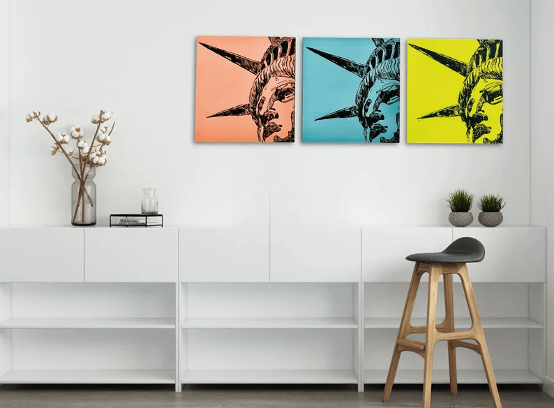 Echter Fotoabzug mit Acrylglas/Glänzend/Lady Liberty NY/3 farbig/Hochwertiger Druck v.Original/Limitiert/m. Zertifikat/Signiert/in 6 Größen