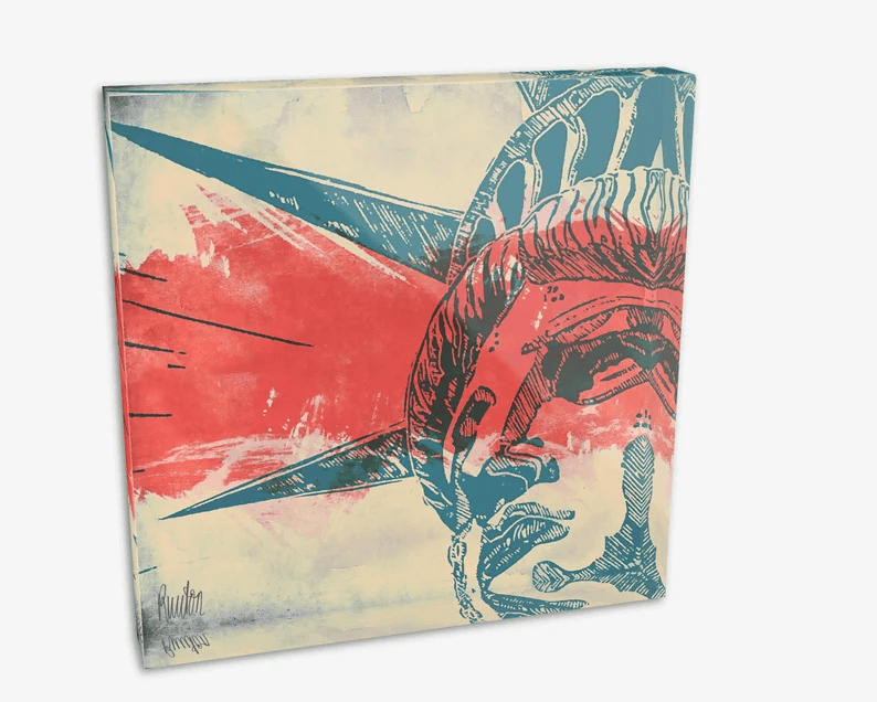 Acrylglasblock/Lady Liberty/Mehrfarbig/Druck vom Original/Hochwertiger Druck/Limitiert/mit Zertifikat/Signiert/in 2 Größen