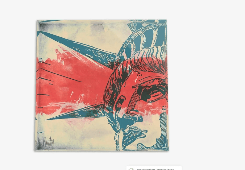 Acrylglasblock/Lady Liberty/Mehrfarbig/Druck vom Original/Hochwertiger Druck/Limitiert/mit Zertifikat/Signiert/in 2 Größen