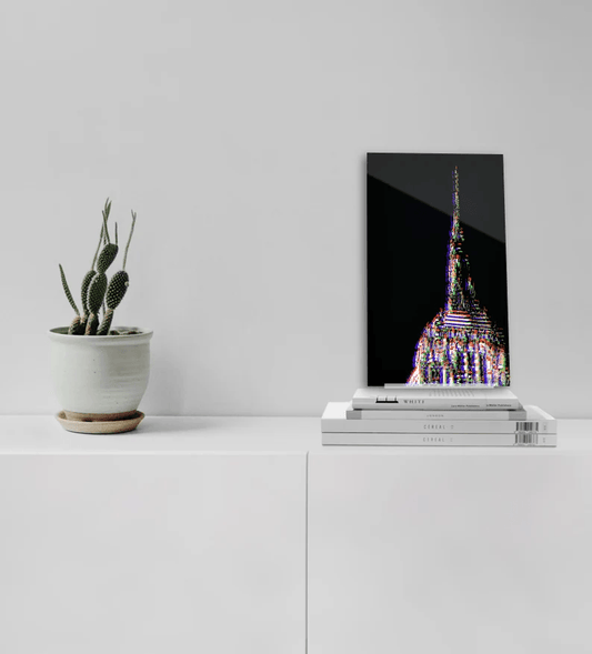 Acrylglas-Aufsteller Empire State Building in hochwertiger Druckqualität – perfekt für New York-Fans! Mehrfarbiger-Druck vom Original, vom Künstler signiert und mit Zertifikat. Limitierte Ausgabe,  in 2 Größen erhältlich
