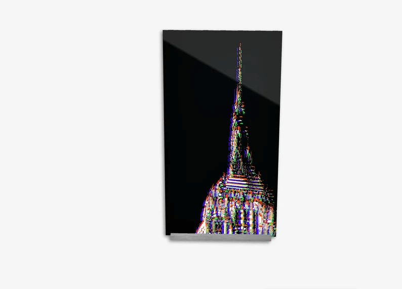 Acrylglas-Aufsteller Empire State Building in hochwertiger Druckqualität – perfekt für New York-Fans! Mehrfarbiger-Druck vom Original, vom Künstler signiert und mit Zertifikat. Limitierte Ausgabe,  in 2 Größen erhältlich