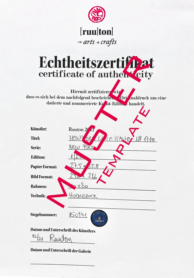 Subway NY-Tunnel / Original Holzdruck auf Bütten / Schwarz/ Zertifikat handsigniert vom Künstler/ Limitiert
