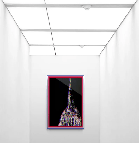 Empire State NY/ mehrfarbig/ Trendig neue Popup Rahmen mit Kunst vom Künstler/ Thema New York/ Limitiert/ mit Zertifikat/ 3 Größen